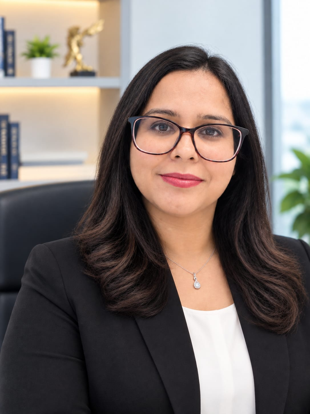 Lovey Sharma seated in her office